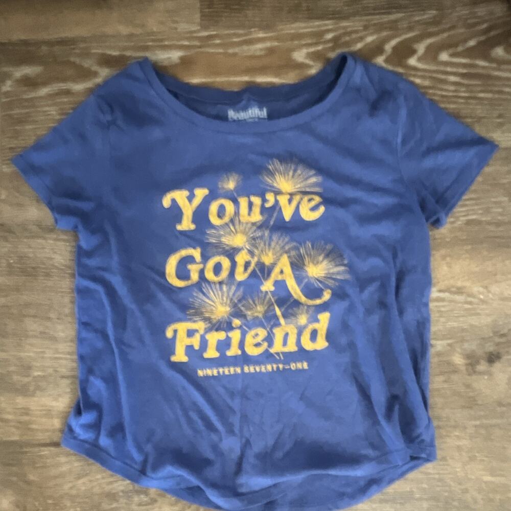 Beautiful: The Carole King Musical "You've Got A Friend" Blue T-Shirt Size S